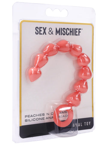 Sex and Mischief Peaches n CreaMe Silicone Anal Beads - Anal Beads and Balls