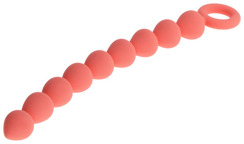 Sex and Mischief Peaches n CreaMe Silicone Anal Beads - Anal Beads and Balls