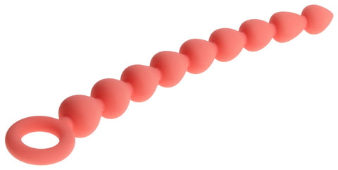 Sex and Mischief Peaches n CreaMe Silicone Anal Beads - Anal Beads and Balls