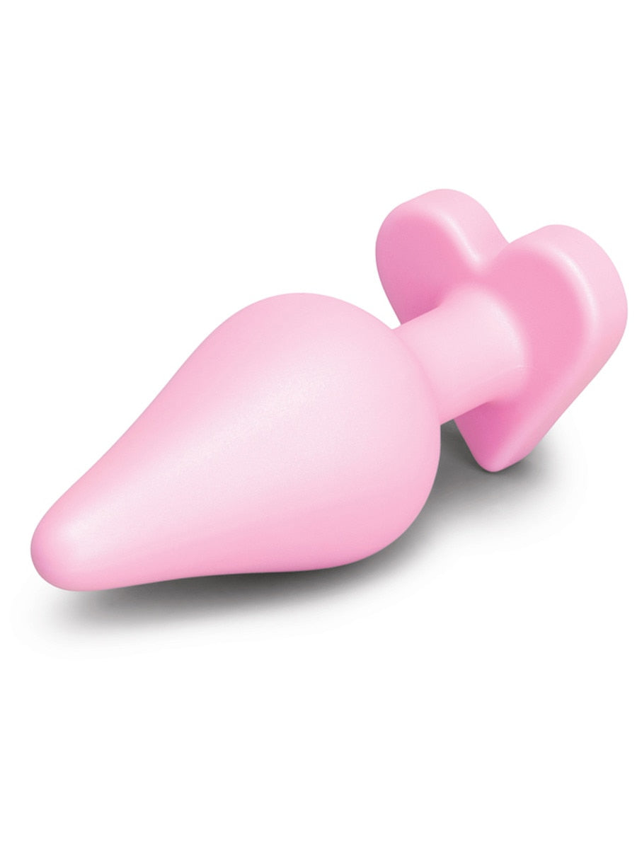 b-Vibe Butties B-Mine Silicone Butt Plug with Heart Base Butt Plugs