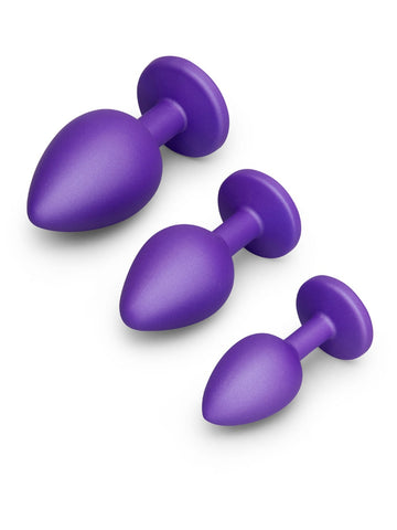 b-Vibe Jewel Butties 3 Piece Anal Training Set - Butt Plugs