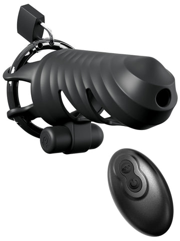 Fantasy C-Ringz Remote-Controlled Vibrating Cock Blocker - Male Chastity
