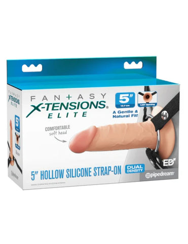 Pipedream FX Elite 5in Silicone Hollow Strap-On Dual Density - Strap On Sextoys