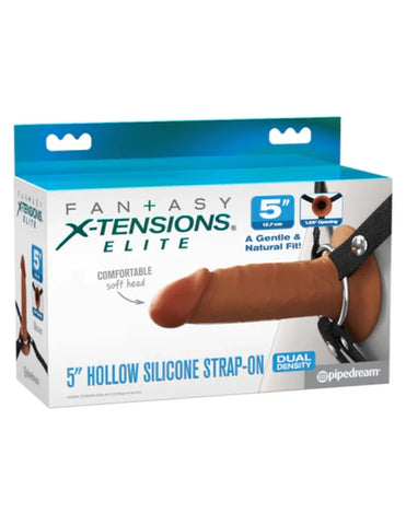 Pipedream FX Elite 5in Silicone Hollow Strap-On Dual Density - Strap On Sextoys