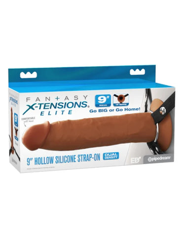 Pipedream FX Elite 9in Silicone Hollow Strap-On Dual Density - Strap On Sextoys