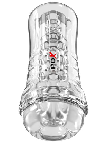 PDX Elite ViewTube See-Thru EZ-Grip Stroker - Masturbators and Strokers