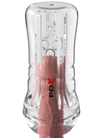 PDX Elite ViewTube See-Thru EZ-Grip Stroker - Masturbators and Strokers