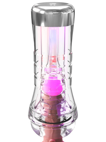 PDX Elite ViewTube XXL See-Thru EZ-Grip LED Male Stroker - Masturbators and Strokers