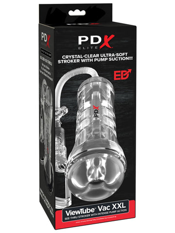 PDX Elite ViewTube Vac XXL Pump See-Thru EZ-Grip Pump Stroker - Masturbators and Strokers
