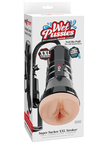PDX Extreme Wet Pussies Super Sucker XXL Realistic Stroker - Masturbators and Strokers