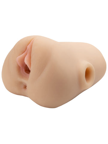 PDX Plus Double Pounder Vibrating Squeeze Realistic Stroker - Masturbators and Strokers