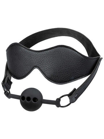CalExotics Nocturnal Collection Eye Mask and Ball Gag - Masks And Blindfolds