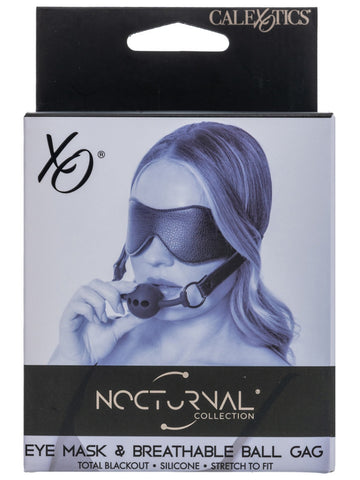 CalExotics Nocturnal Collection Eye Mask and Ball Gag - Masks And Blindfolds