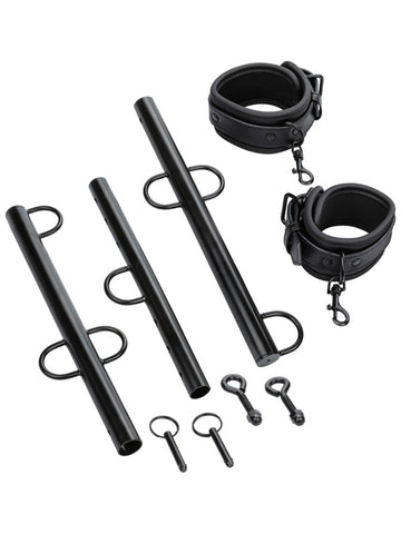CalExotics Nocturnal Collection Spreader Bar with Cuffs - Spreaders and Hangers