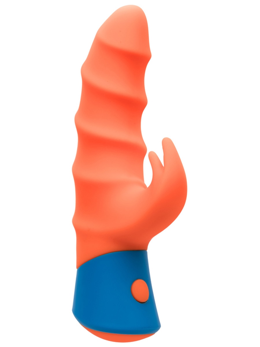 California Exotics Rave Tickler Rabbit Vibrator Orange Rabbit Vibrators