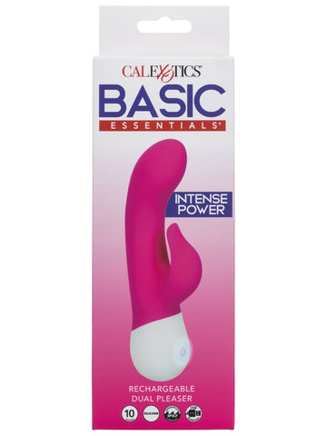 CalExotics Basic Essentials Dual Pleaser Rabbit Vibrator - Rabbit Vibrators