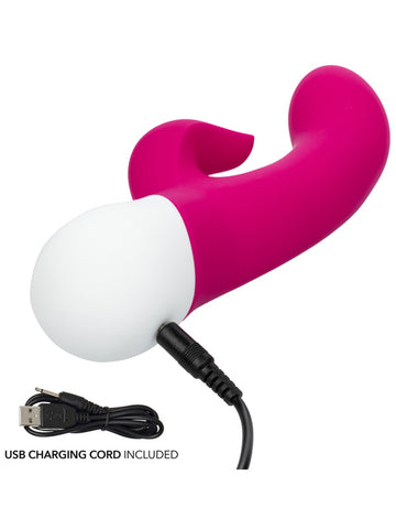 CalExotics Basic Essentials Dual Pleaser Rabbit Vibrator - Rabbit Vibrators