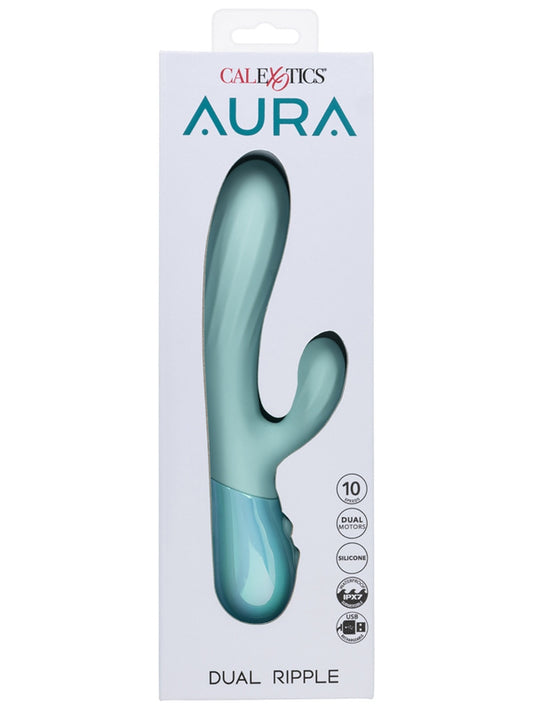 California Exotics Aura Dual Ripple Rabbit Vibrator {% if variant != 'Default Title' and variant != blank %} {% endif %} Rabbit Vibrators