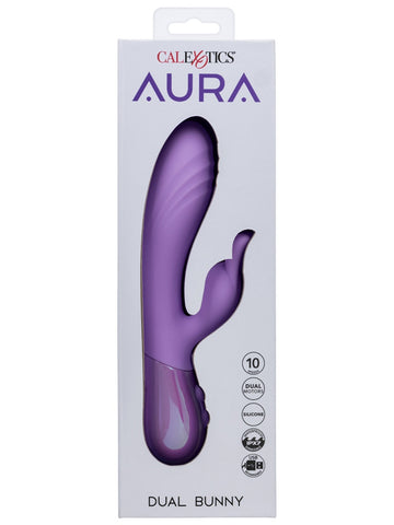 California Exotics Aura Dual Bunny Ears Rabbit Massager - Rabbit Vibrators