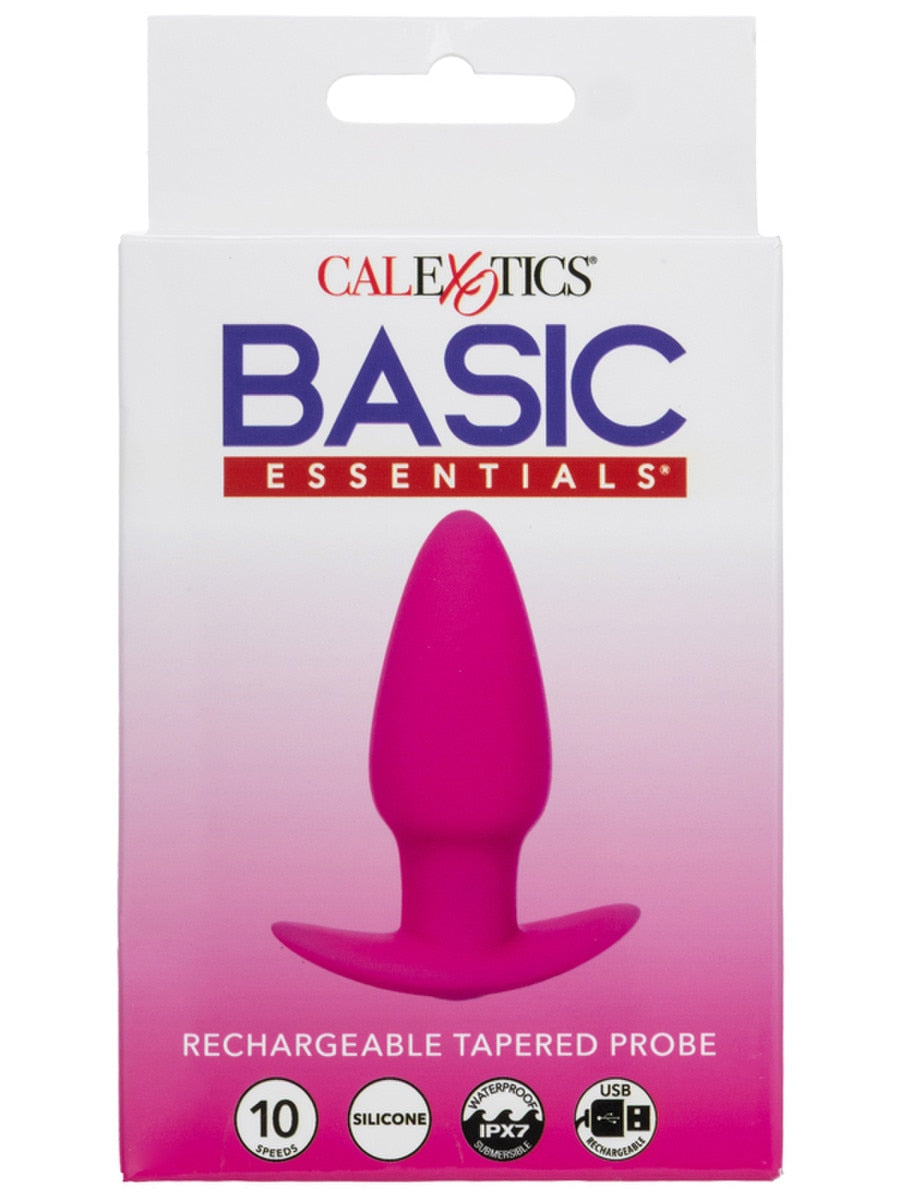 CalExotics Basic Essentials Rechargeable Tapered Anal Probe Butt Plugs