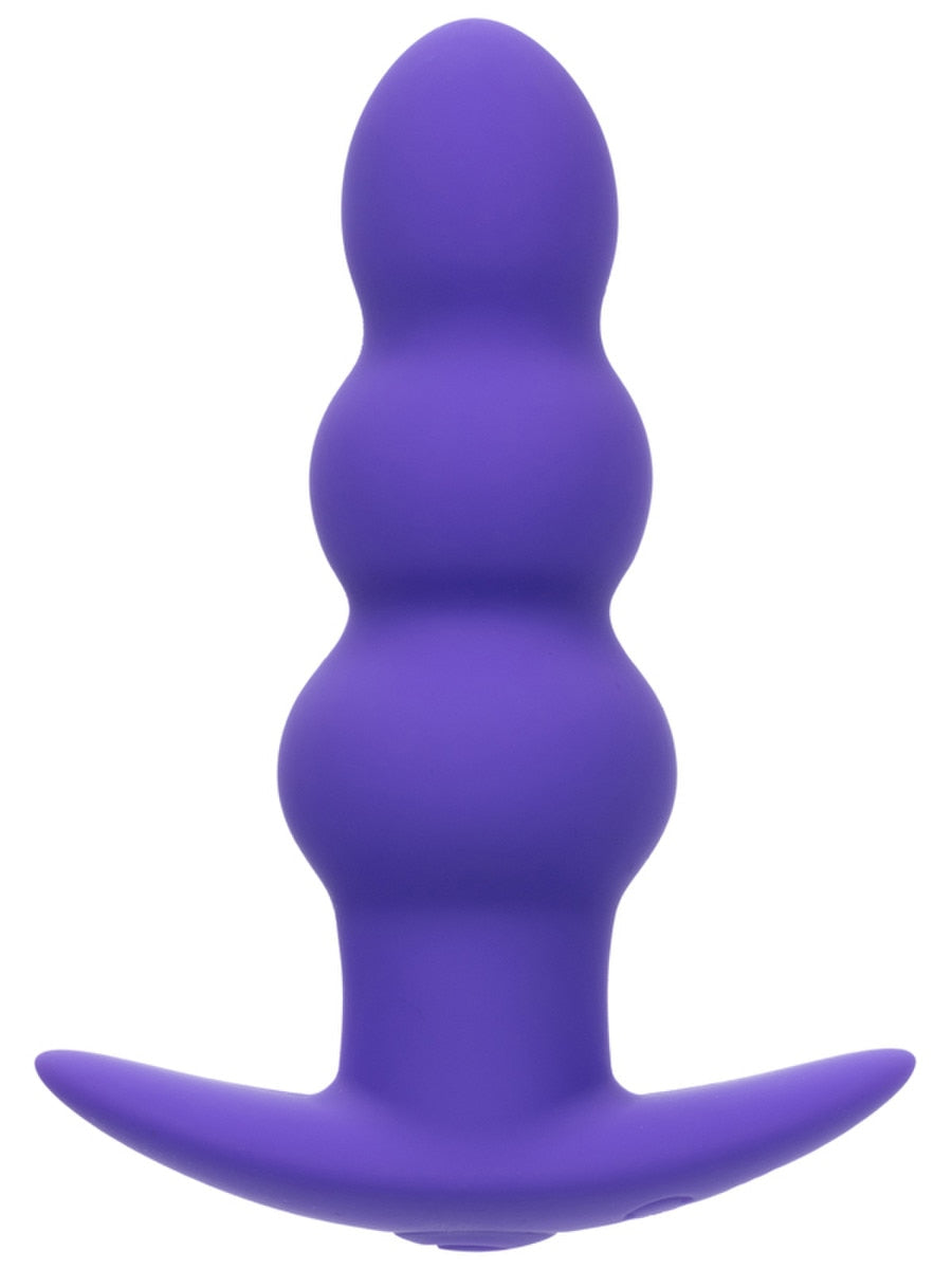 CalExotics Basic Essentials Rechargeable Beaded Anal Probe Purple Butt Plugs