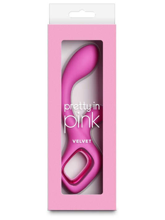 NS Novelties Pretty in Pink Velvet G Spot Rabbit Vibrator - Rabbit Vibrators