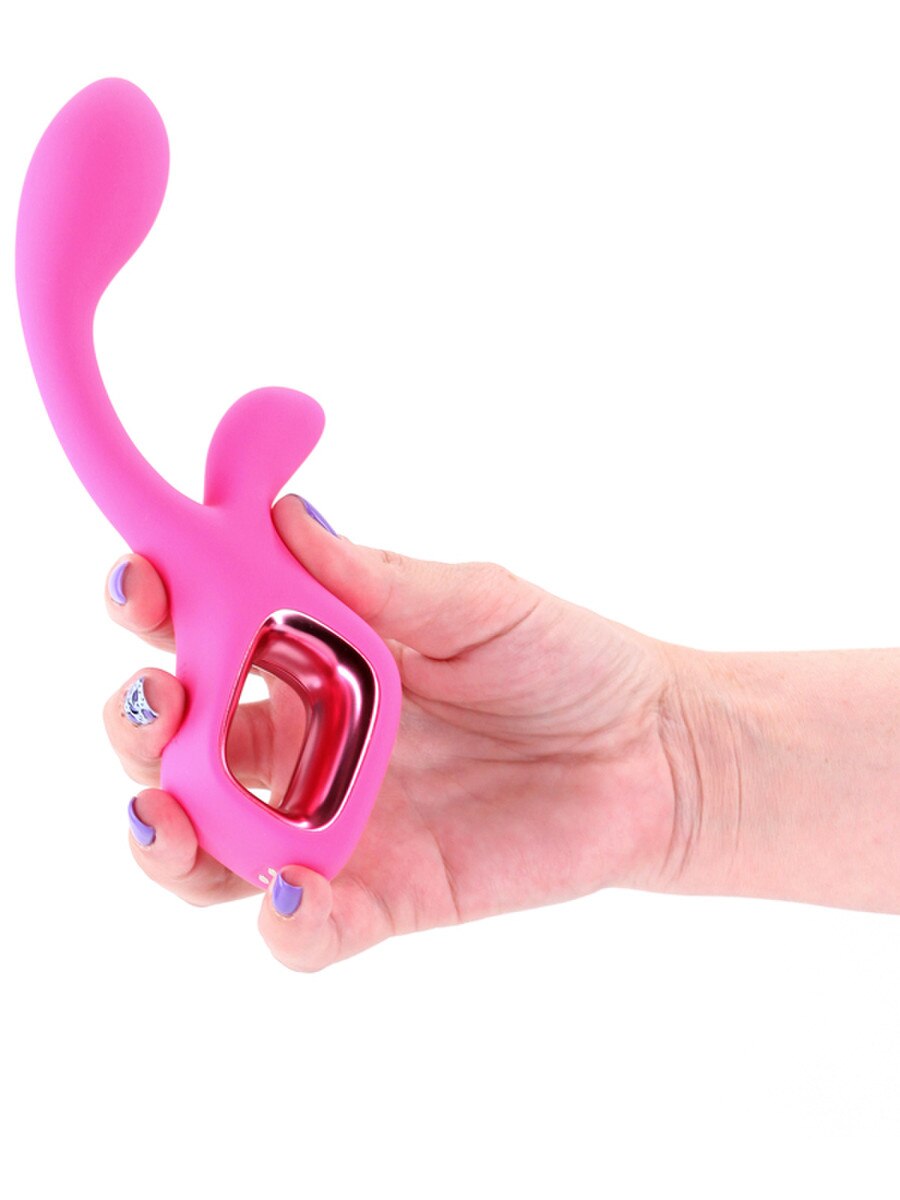 NS Novelties Pretty in Pink Velvet G Spot Rabbit Vibrator - Rabbit Vibrators