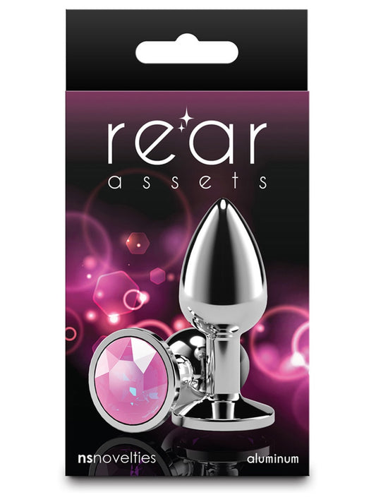 NS Novelties Rear Assets Silver Coloured Gem Butt Plug Small - Butt Plugs