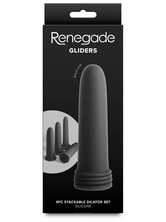 NS Novelties Renegade Gliders 4 Piece Silicone Dilators Set - Butt Plugs