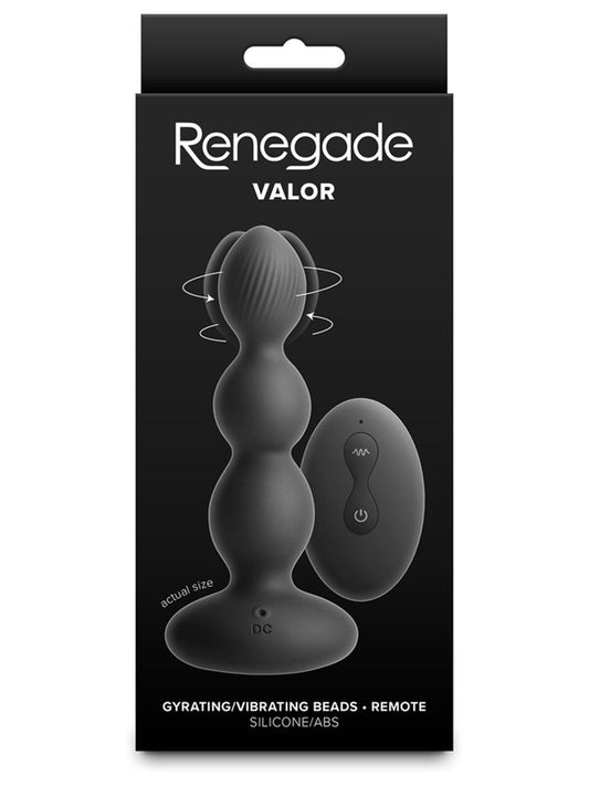 NS Novelties Renegade Valor Vibrating Anal Plug Bead - Anal Beads and Balls