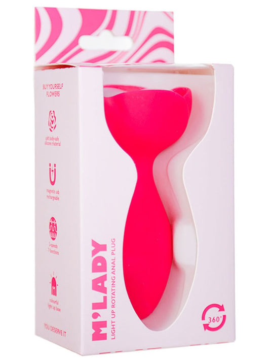 BMS Factory M-Lady Light Up Rotating Anal Plug - Butt Plugs