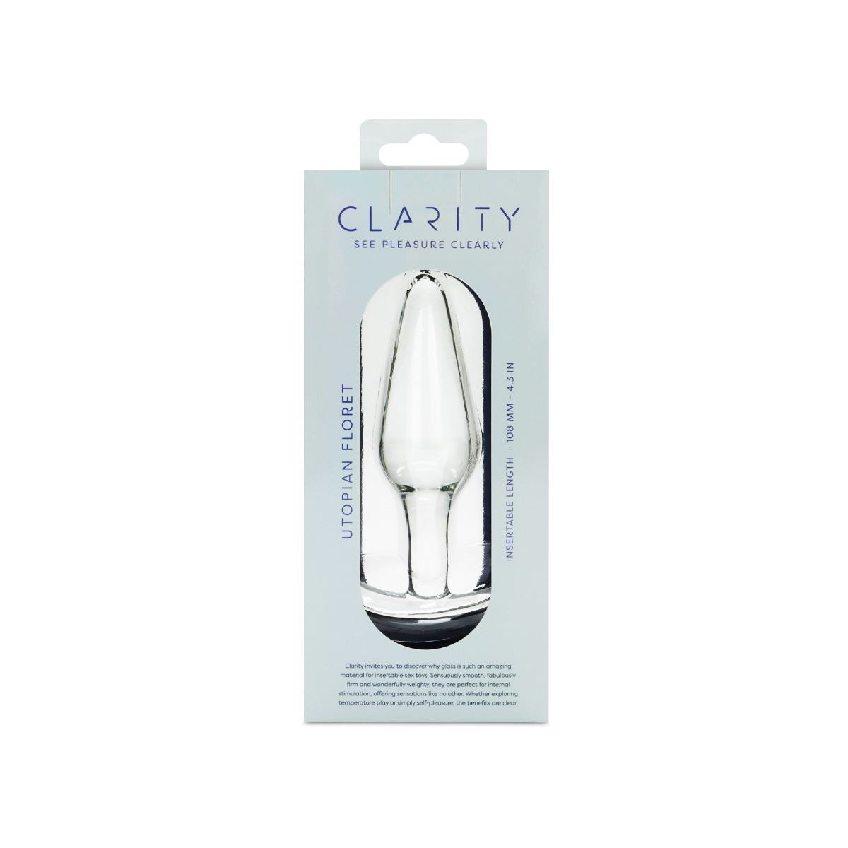 Creative Conceptions Clarity Utopian Floret Glass Butt Plug - Glass Sex Toys