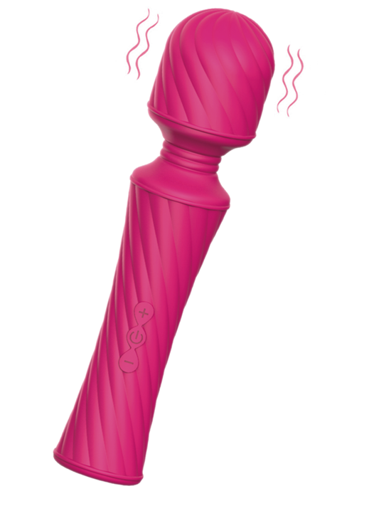 Full Circle Rockstar 8 Functions Body Wand Massager Pink Body Wands