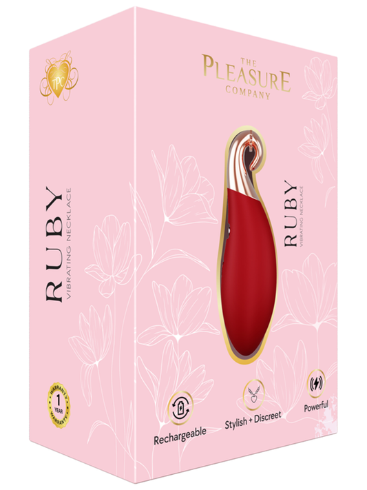 Full Circle Ruby Vibrating Necklace Massager Clit Ticklers and Pulsators