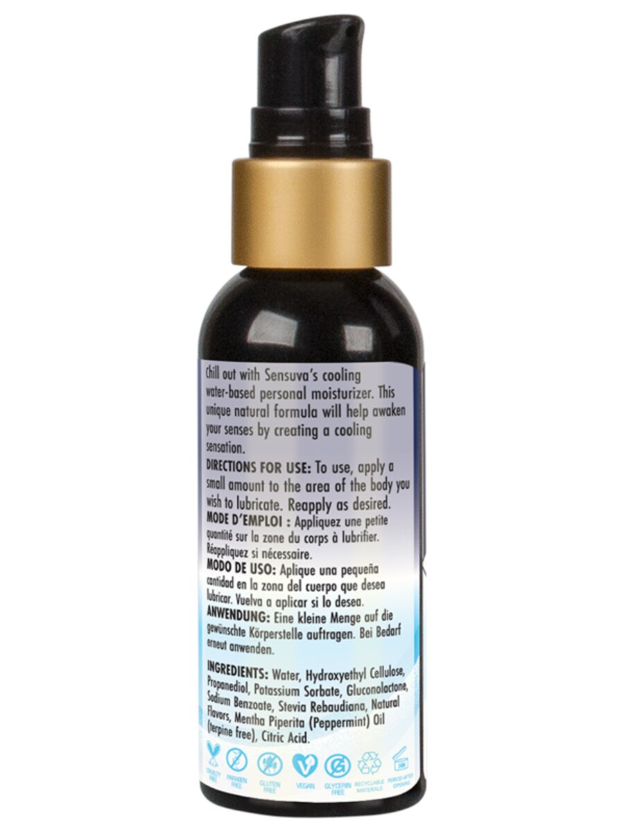 Sensuva Arctic Chill Cooling Personal Moisturizer 2oz Water Based Lubes