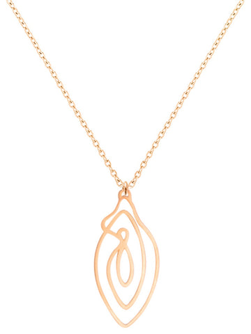Biird Vulvii Gold Plated Stainless Steel Necklace - Party Gifts and Novelties