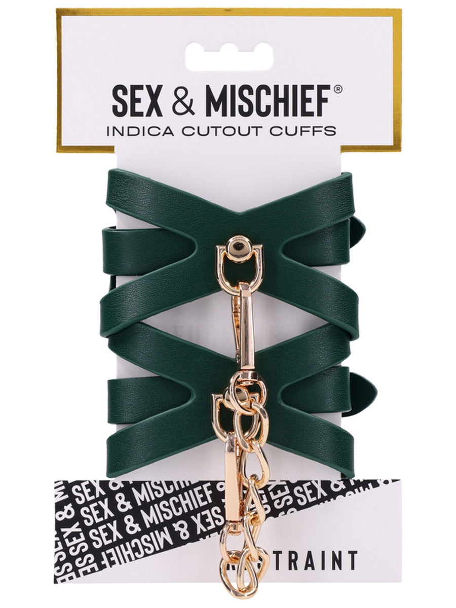Sportsheets Indica Cutout Bondage Hand Cuffs - Cuffs And Restraints