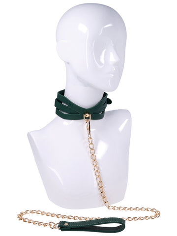 Sportsheets Indica Cutout BDSM Collar and Leash - Collars and Leads