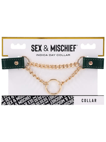 Sportsheets Indica Day Faux Leather Bondage Collar - Collars and Leads