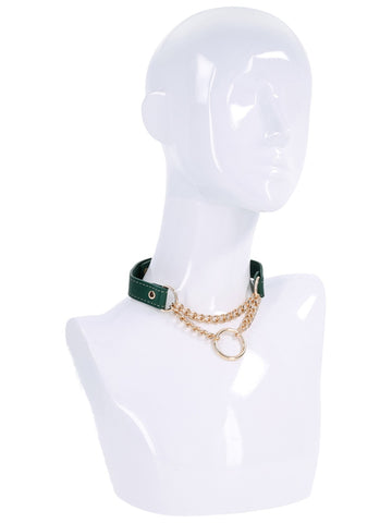 Sportsheets Indica Day Faux Leather Bondage Collar - Collars and Leads
