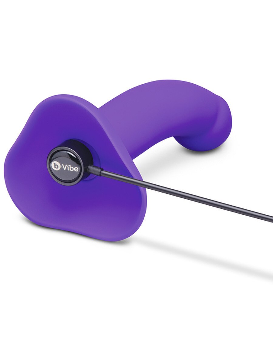 b-Vibe Vibrating Curved Silicone Dildo Strap-On Kit Strap On Sextoys