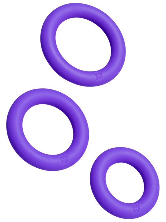 Love Honey Romp Remix Trio Silicone Cock Rings Set Purple Cock Ring Sets