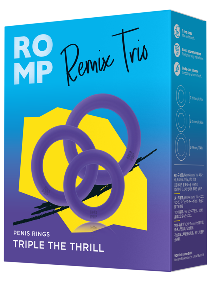 Love Honey Romp Remix Trio Silicone Cock Rings Set - Cock Ring Sets