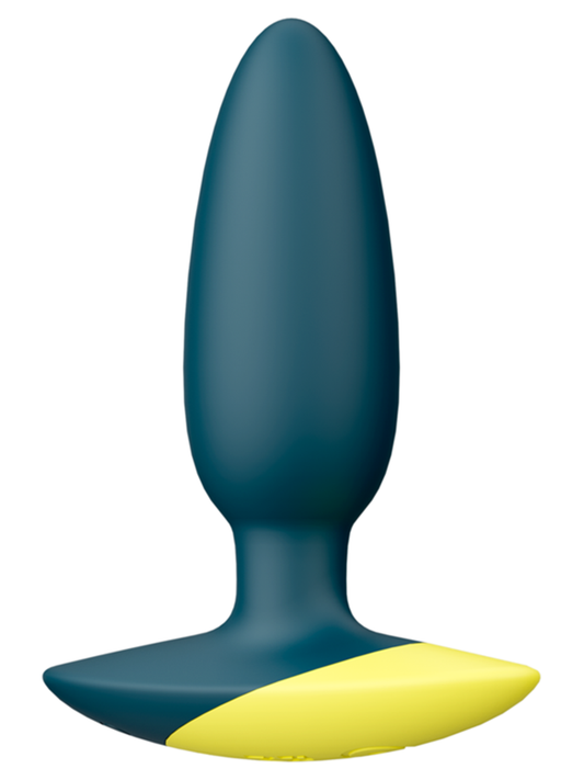 Love Honey Romp Bass Vibrating Silicone Anal Plug Blue Butt Plugs