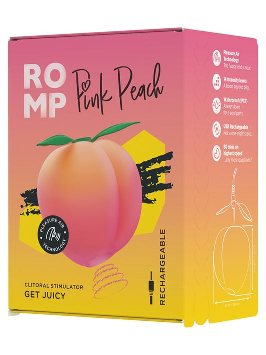Love Honey Romp Peach Air Pulse Clitoral Vibrator - Clit Ticklers and Pulsators