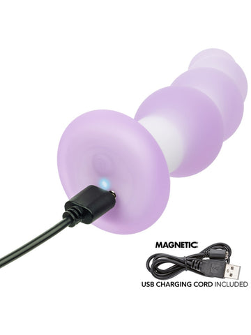 CalExotics Lavender Haze Beaded Curved Anal Probe