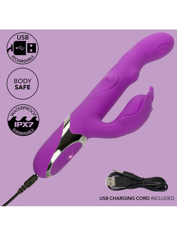 Enchanted Throbbing Butterfly Rabbit Vibrator by CalExotics