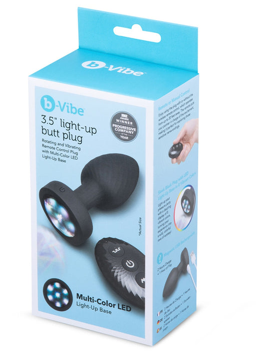 b-Vibe Light Up Remote Controlled Vibrating Butt Plug