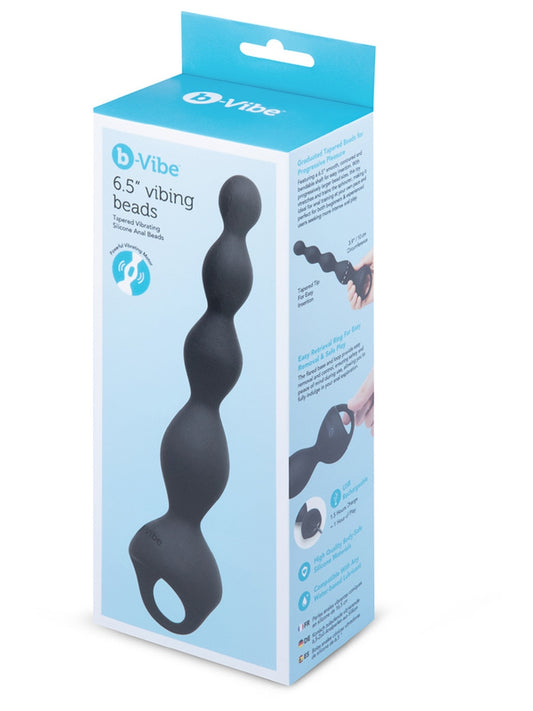 b-Vibe 6.5 Inch Vibing Tapered Silicone Anal Beads - Anal Beads and Balls