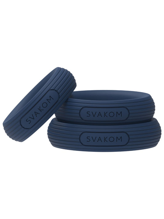 Svakom Triooo Super Stretchy Silicone Cock Ring Set - Cock Ring Sets
